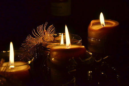 Адвент, свечу Адвента, Рождественский венок, свет, фары, Празднование, Свеча рождества.