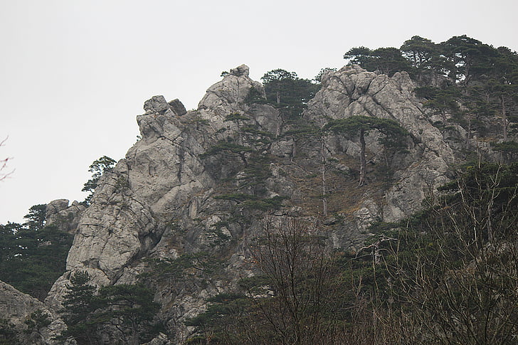 mountains, rock, rock wall