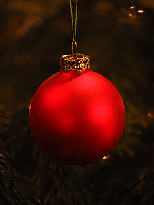 glaskula, röd, jul, juldekorationer, julkula, Christmas Ornament, juletid