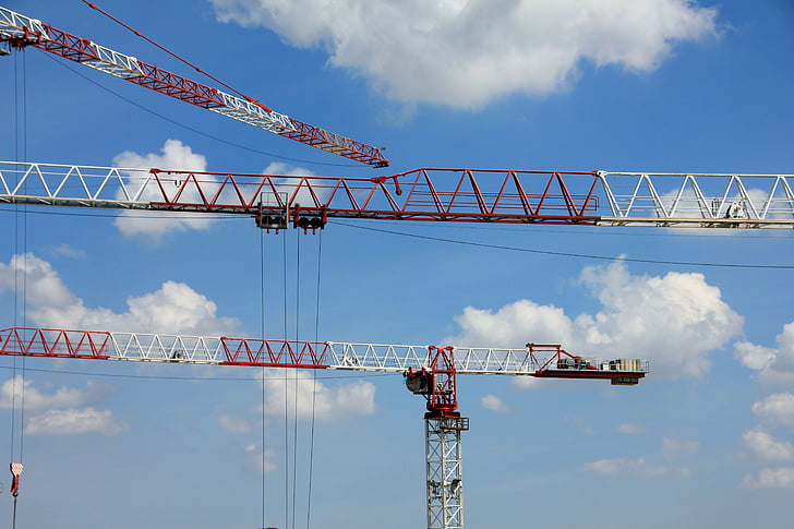 langit, situs, Crane, balet, industri konstruksi, Crane - mesin konstruksi, situs konstruksi