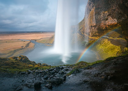 Rainbow, vattenfall, Rocks, naturen, Utomhus, Mountain, Visa