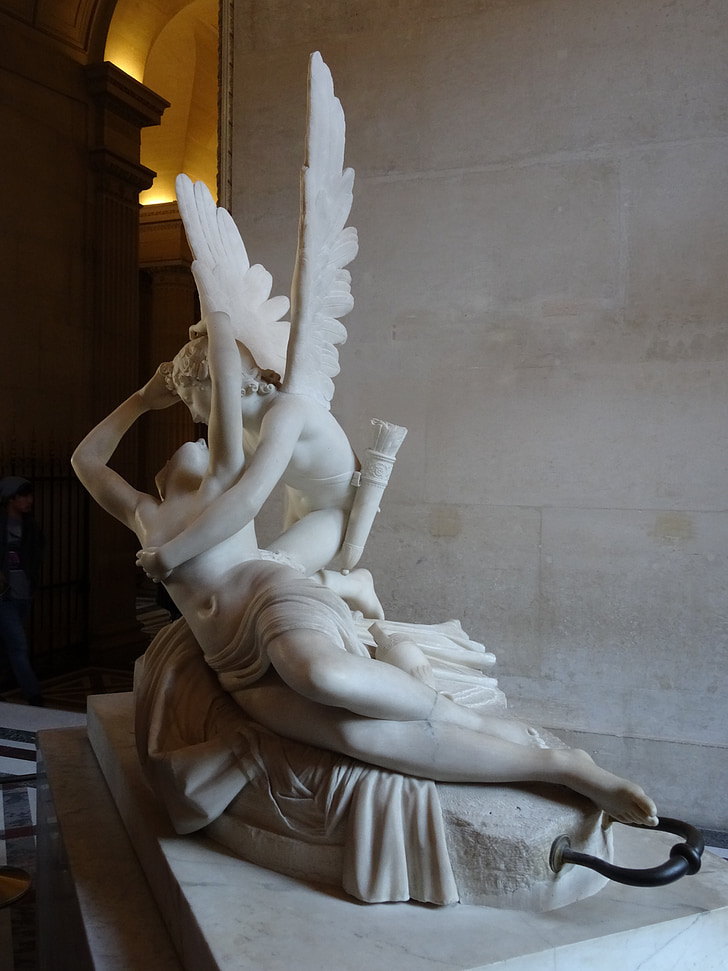 Louvre, liefde, Amor, psyche, beeldhouwkunst, Parijs, Canova