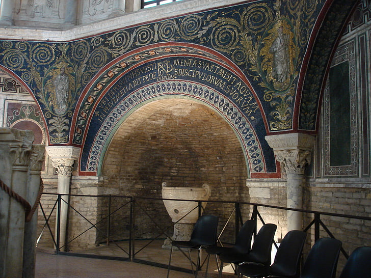 ravenna, mosaic, church, italy, medieval, architecture, indoors