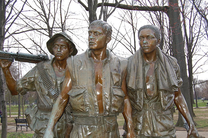 Washington dc, Vietnam memorial, centrs, pieminekļu, drosme, upuris