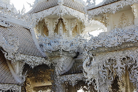 Wat Ронг khun, Храм, Таїланд, білий храм, Чіанг Рай, Буддизм, дракони
