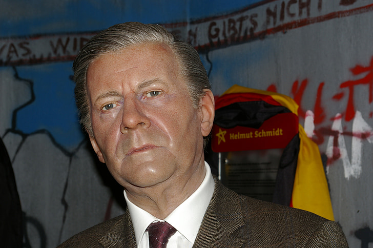 Helmut schidt, patung lilin, kebijakan, mantan Kanselir federal, SPD, Berlin, Madame tussauds