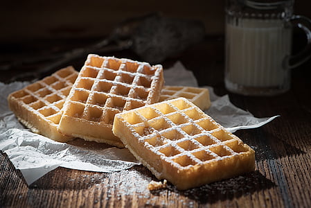 waffles, sweet, delicious, bake, eat, pastries, food