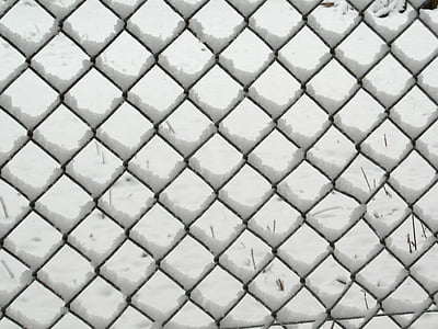 wire mesh fence, winter, snow, snowy, fence, blocked