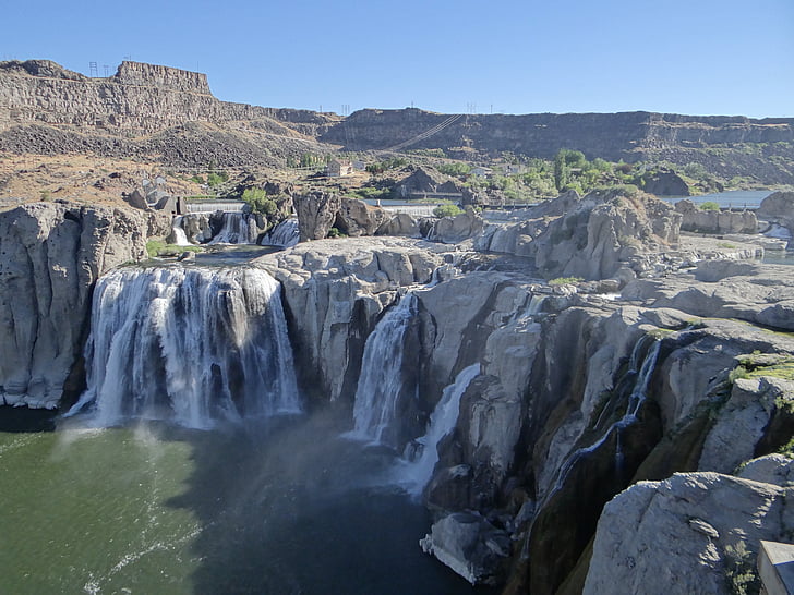 Twin om, Idaho, USA, vattenfall, vattenfall, väst, vatten