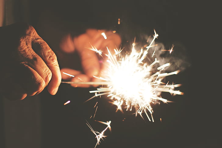 Sparks, kembang api, hari kemerdekaan, merayakan, Perayaan, api, ulang tahun