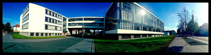 gebouw, het platform, Bauhaus, Dessau, Duitsland, Gropius