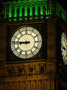 Big Ben-details, England, London, Glockenturm, Glocke, Kirche, Zeit der