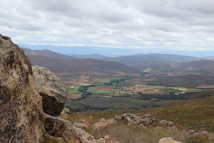 Afrika Selatan, melewati Gunung hitam, pemandangan, pegunungan