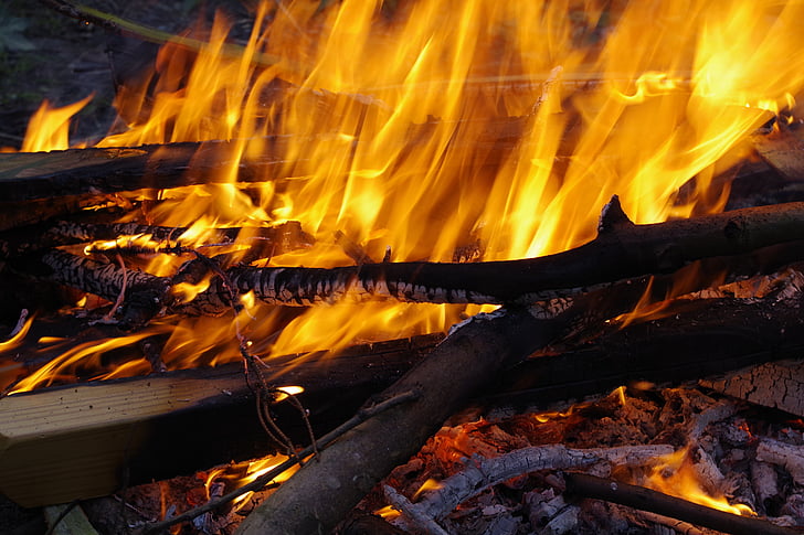 foc, gunoi, flăcări, căldură, consumatoare de, foc de tabara