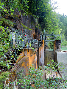 acqua, Weir, fiume, forza, serratura, Dam, produzione di energia elettrica