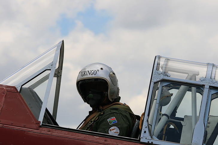 Flugzeug, Harvard, Cockpit, Pilot, Maske, Sauerstoff, militärische