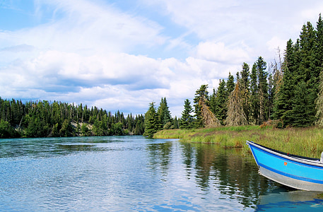 kenai river, fishing, boat, alaska, kenai, river, nature