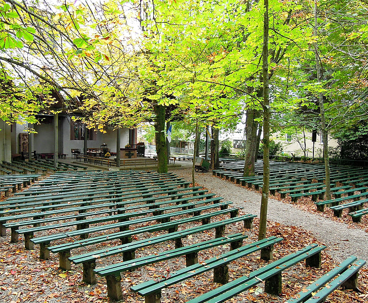 benches, bench, podium, open air podium, stage, open air theatre, leave