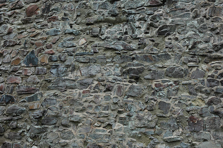 paret, pedra, estructura, paret de Maó, Roca, construcció, fons