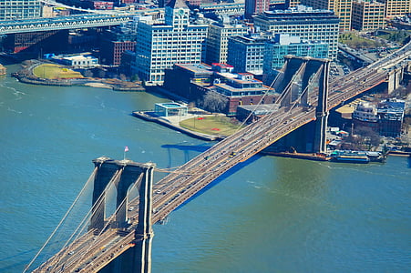 pont de Brooklyn, New york, New york city, é.-u., Brooklyn, Manhattan, NY