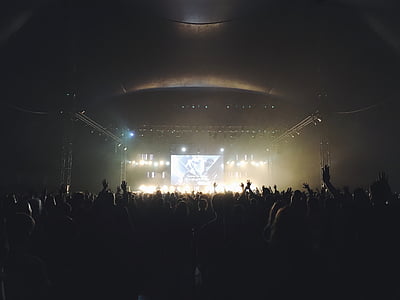 concert, crowd, dark, festival, lights, music, music festival