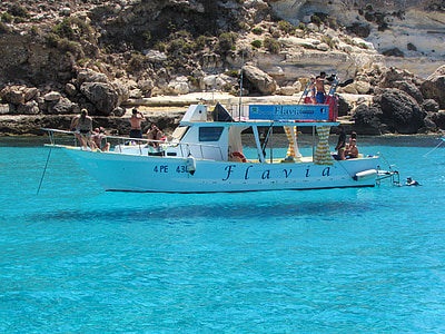 Lampedusa, Mar, vaixell, viatges, l'estiu, oceà, Pelagie