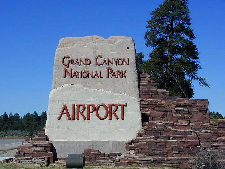 nationalparken Grand canyon, Grand canyon, Arizona, platser av intresse, USA, sköld, flygplats