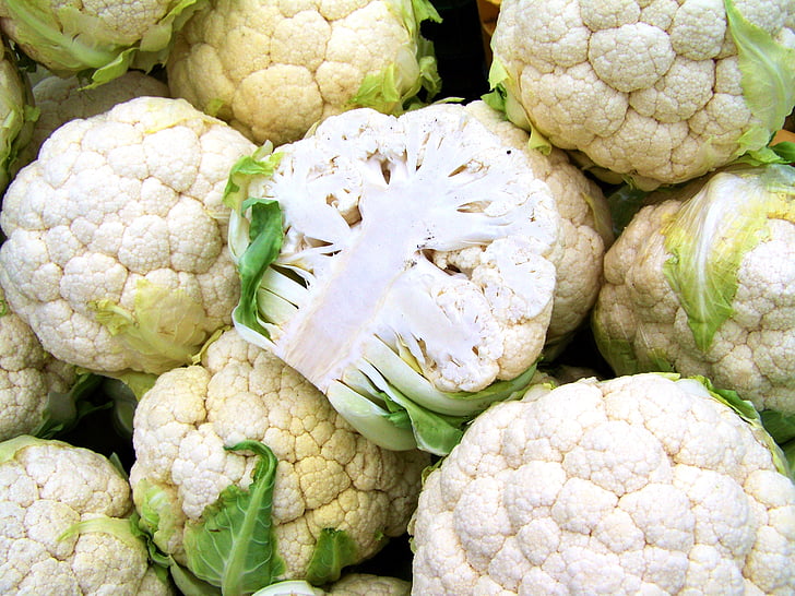 cauliflower, white vegetable, food