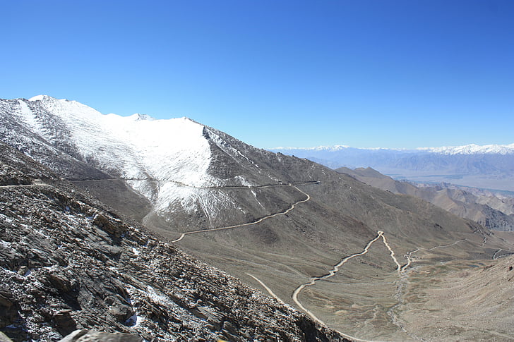 Leh, Khardung la, prelaz, ceste čez gorski prelaz, najvišji prelaz na svetu, Himalaji, gorski prelaz