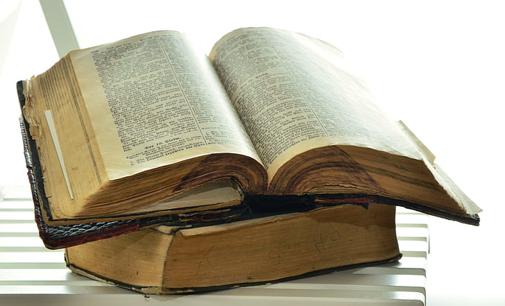 Sveto pismo, stara biblija, zgodovinsko, krščanstvo, strani, starinsko, vere
