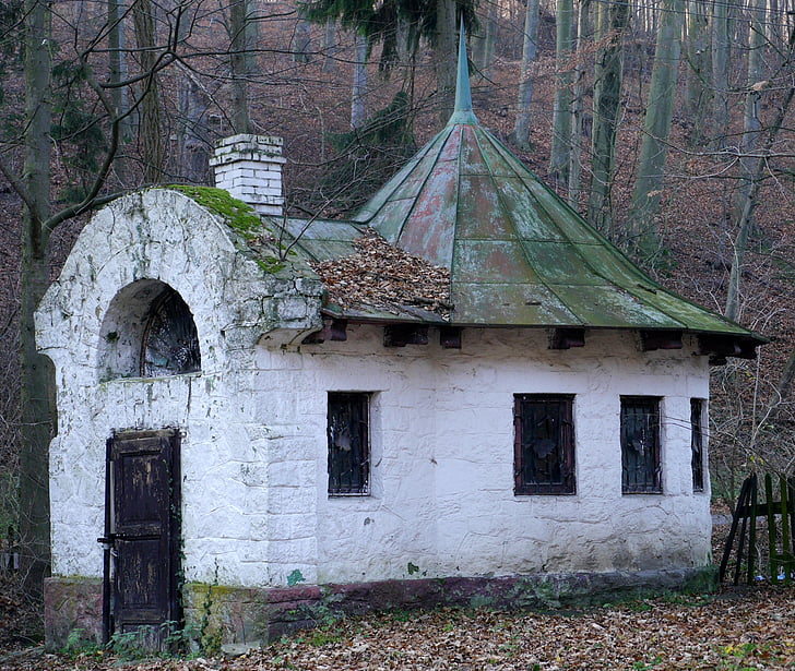 kapell, skog, høst, historie, Železná studienka, Bratislava, Slovakia