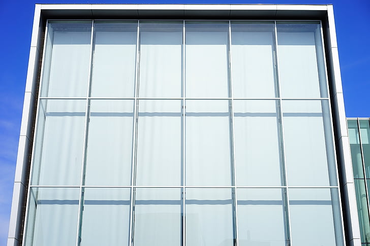 okno, metalu, krata wlotu powietrza, Kunsthalle, Weishaupt, Ulm, budynek