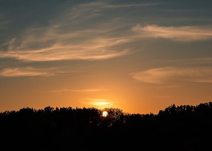 Захід сонця, abendstimmung, НД, вечірнє небо, небо, Романтика, помаранчевий