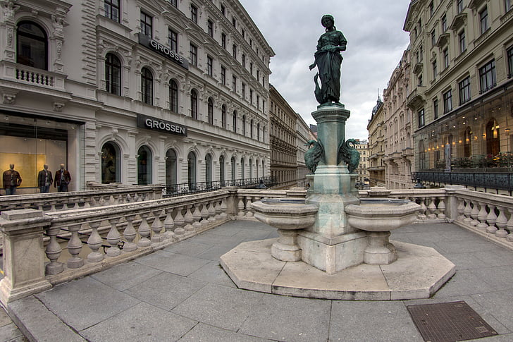 Wien, keskusta, muistomerkki, rakennukset