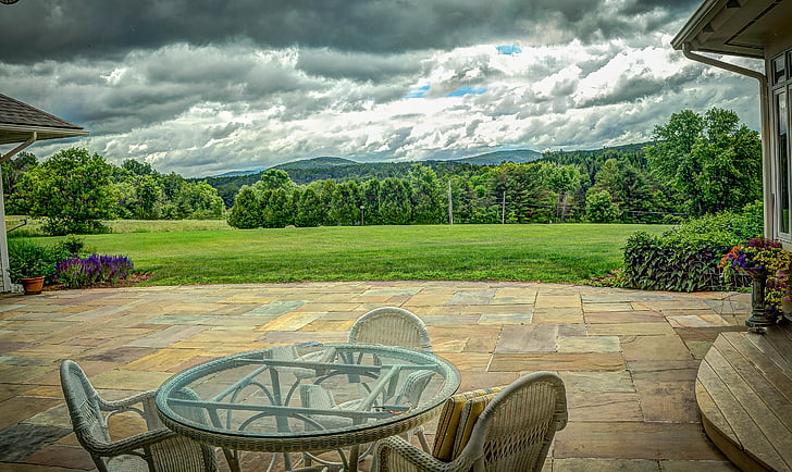 Vermont, Mount mansfield, Grün, Berge, Landschaft, Panorama, Mansfield