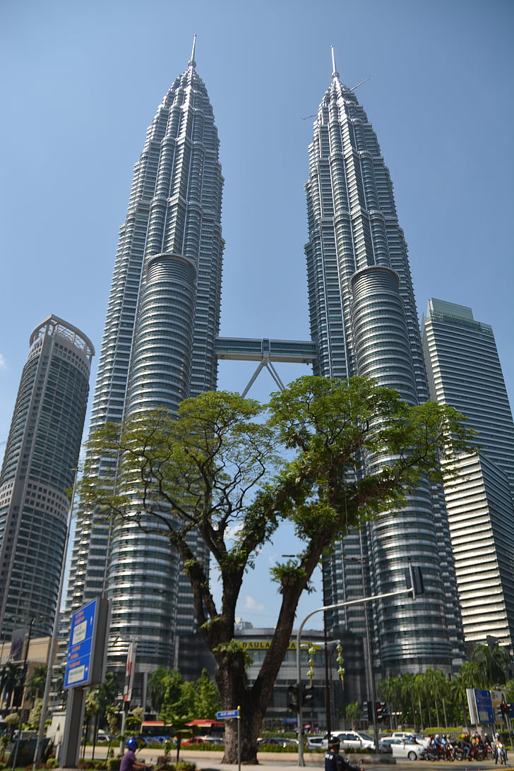 Petronas towers, tours jumelles, Malaisie, Kuala lumpur, Petronas, architecture, lits jumeaux