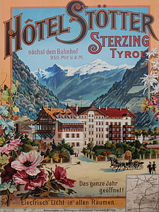 Itävalta, Etelä-Tiroli, keisari, Sissi, Holiday, vanha, mainonta