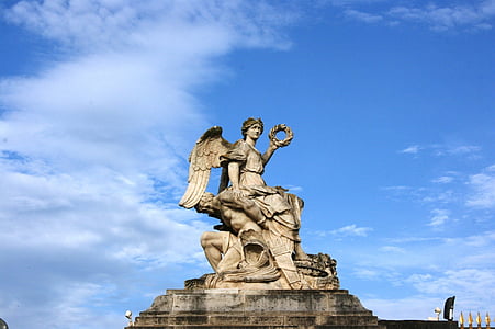 slottet i versailles, Versailles, Palace, Frankrike, statuen, skulptur, himmelen