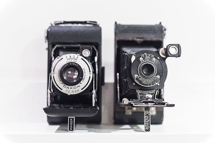 antik, kamerák, klasszikus, Vintage