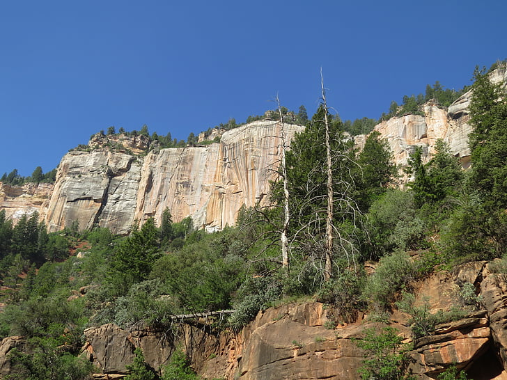 Grand canyon, severní okraj, skalní stěny, barevné, krajina