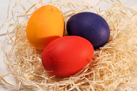 påske, påskeæg, æg, påskeæg, farverige, påskeæg maleri, farve