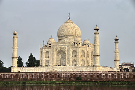 인도, 여행, 아그라, 궁전, 타지마 할, 아키텍처, 돔