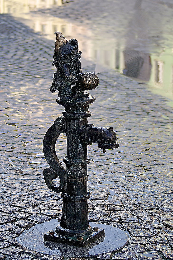wrocław, the market, the old town, well, water intake, style, wroclaw old town