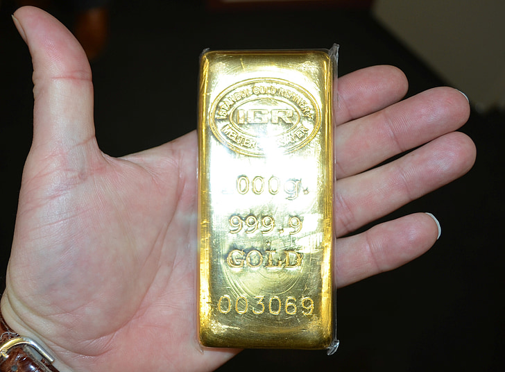 ouro, barras de ouro, crises, moeda de crise, dourado, mão humana