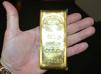 oro, lingotes de, crisis, moneda de la crisis, oro, mano humana