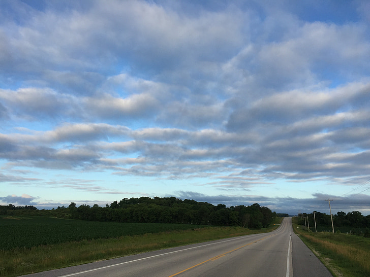 sky, road, landscape, highway, outdoor, cloud, summer