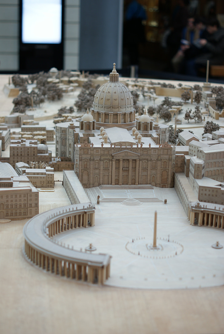 miniature, the vatican, rome, the basilica, italy, cathedral of st peter, the vatican gardens