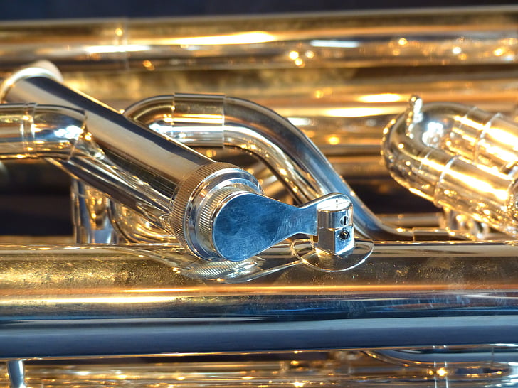 euphonium, instrument, feuille, musique, Bugle, valves de Périnet, Shine
