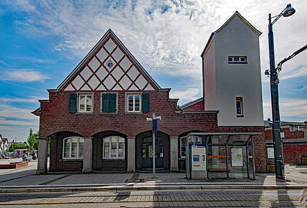 Darmstadt, arheilgen, Hesse, Njemačka, Stari grad, krovište, fachwerkhaus