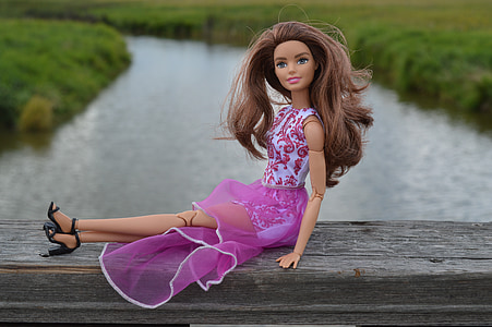 Barbie, lutka, igračka, pozira, modela, djevojka, portret